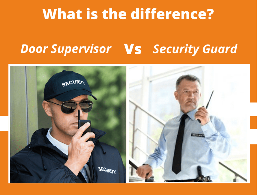 difference between door supervisor and security guard