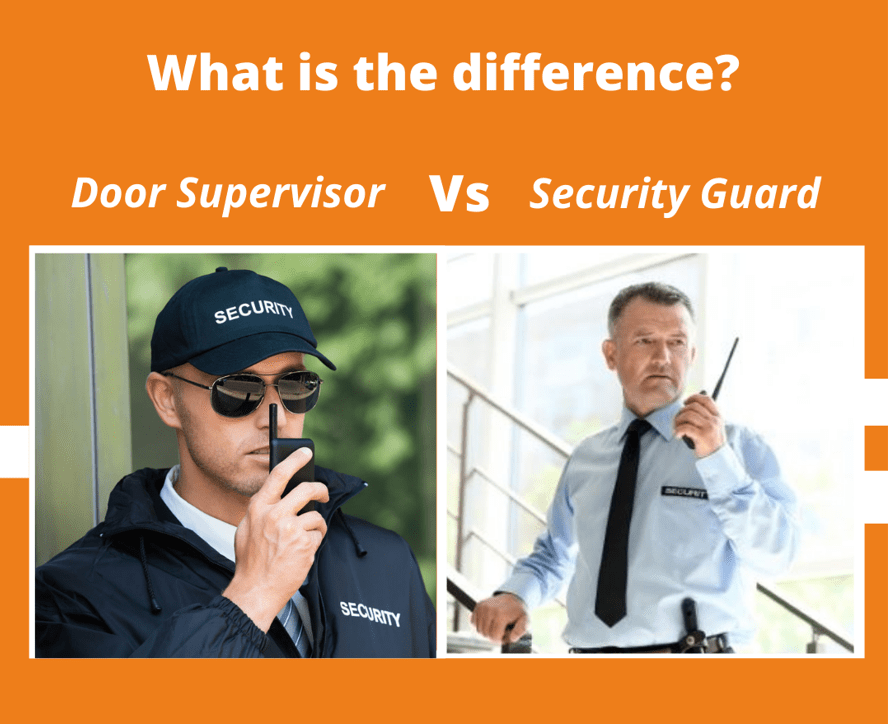 difference between door supervisor and security guard
